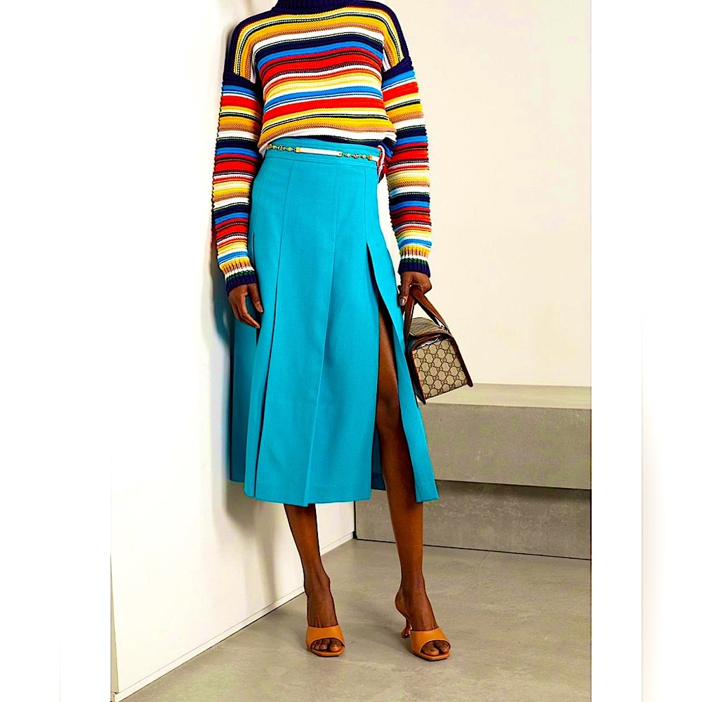 Gucci Turquoise Midi Skirt